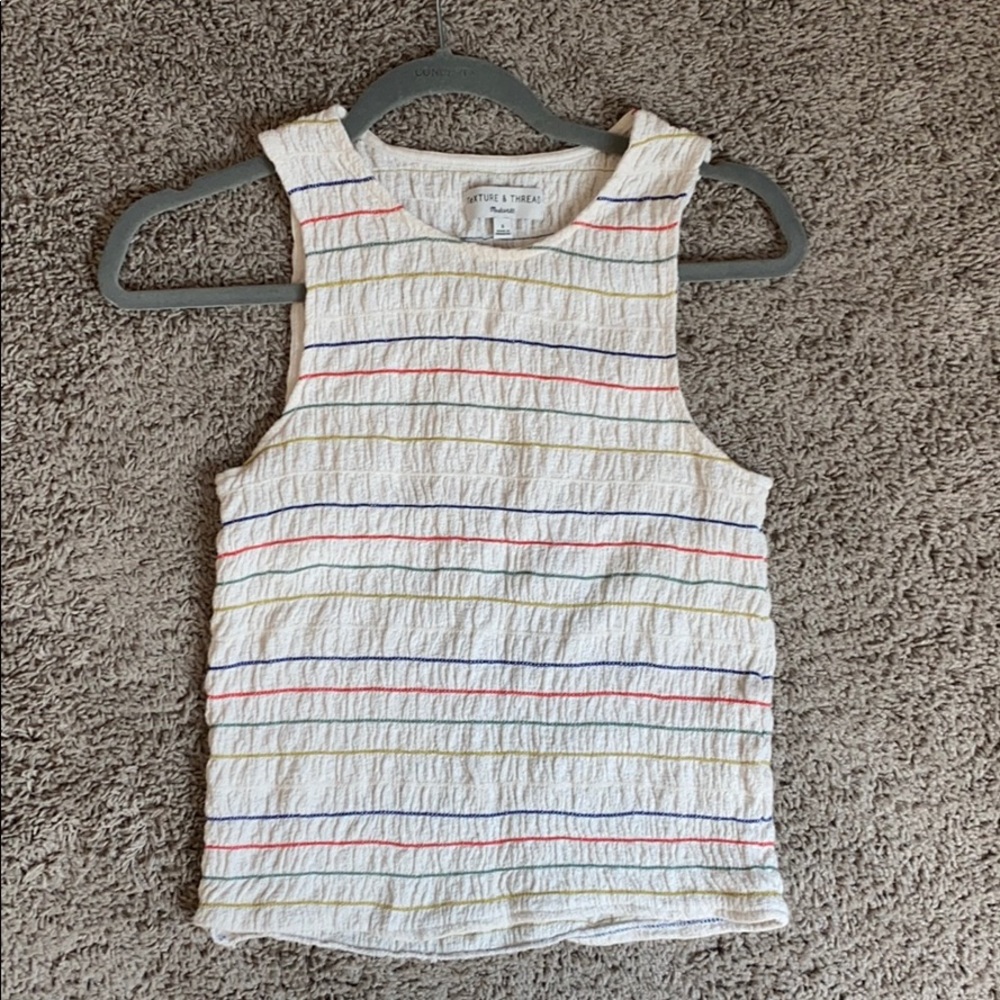 Madewell texture and thread tank top